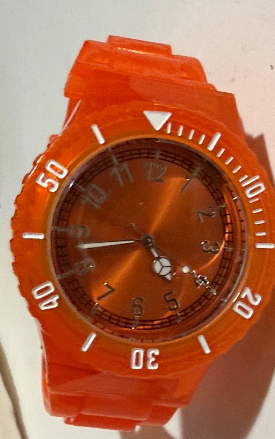 Orange Silicone Wrist Watch
