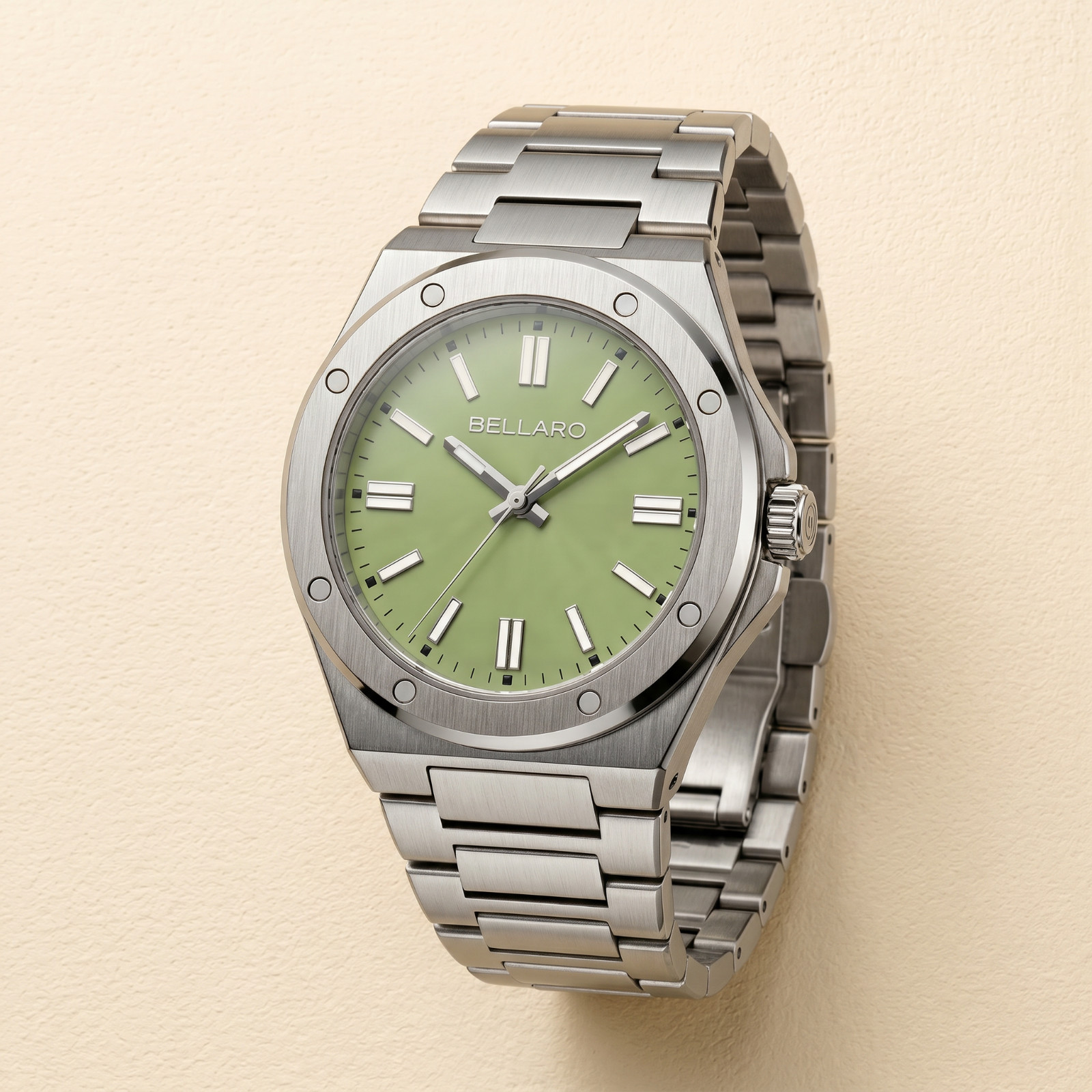 BELLARO Date Watch – Japanese Automatic NH35 – Sapphire Crystal Green Dial
