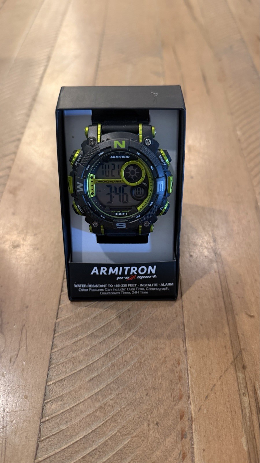 Armitron Mens PRO Sports Lime Green/ Black Wristwatch Water Resistant