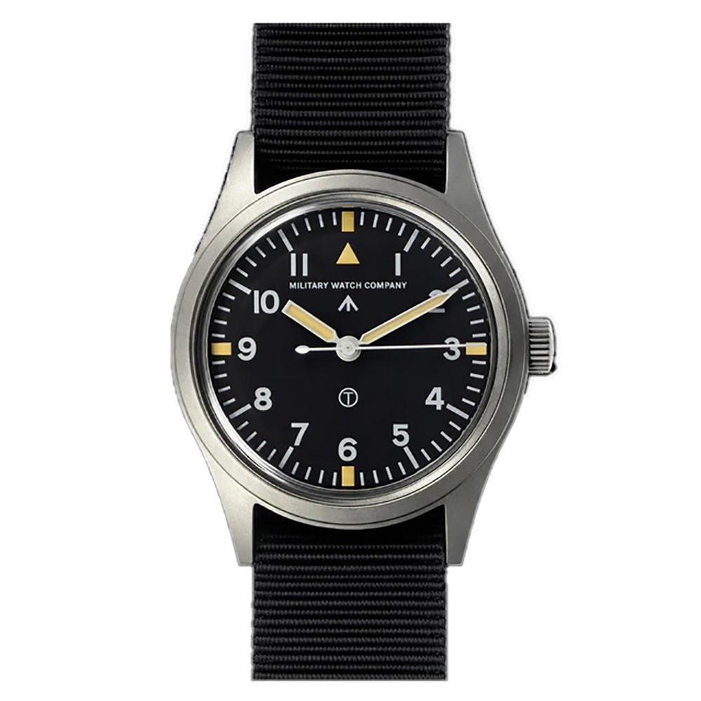 MWC W10 Mechanical Manual Black Steel Fabric FIXED HOOKS Men’s Watch