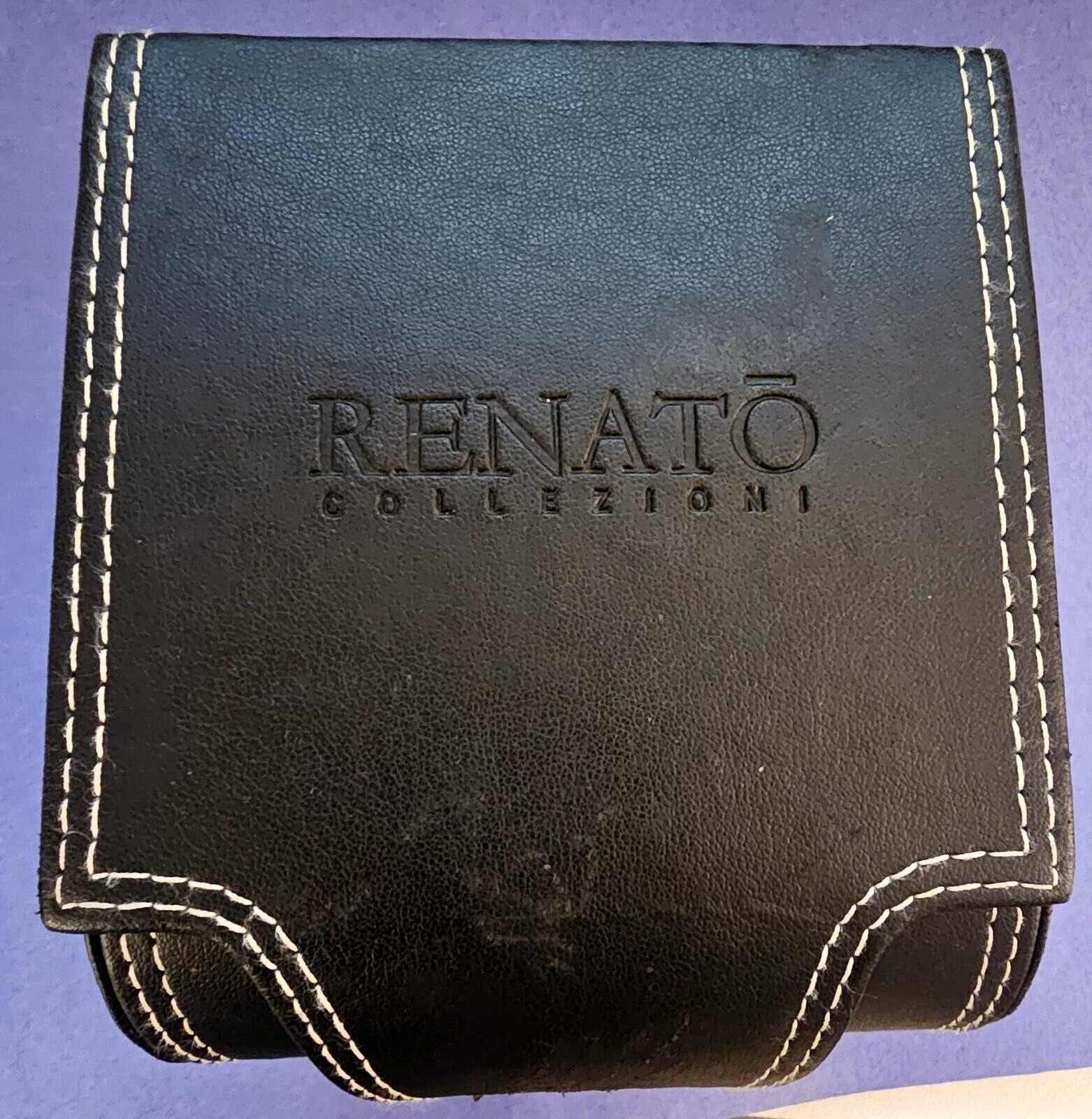 Renato Collezioni RubberIntegration Blue CarbonFibre Dial Working Box READ!