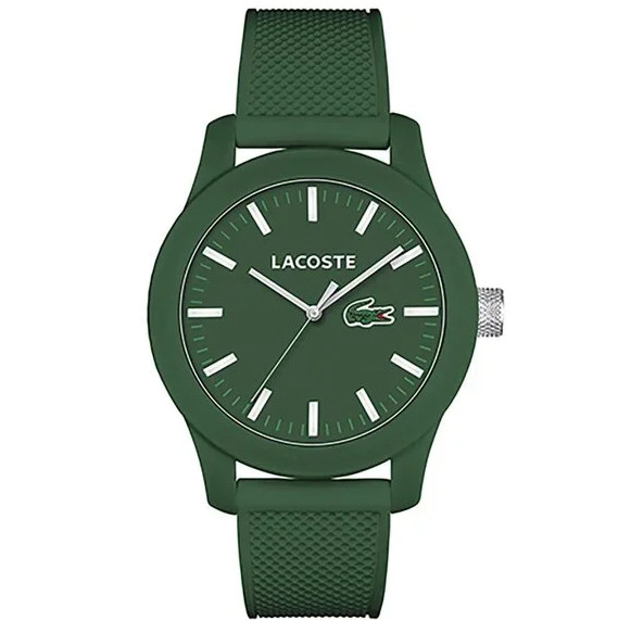 LACOSTE 2010763 12.12 GREEN DIAL GREEN SILICONE STRAP MENS WATCH