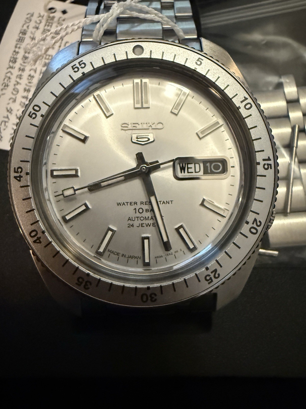 Seiko 5 JDM Automatic SBSA311 39mm Silver Sunburst Dial. JDM Version.