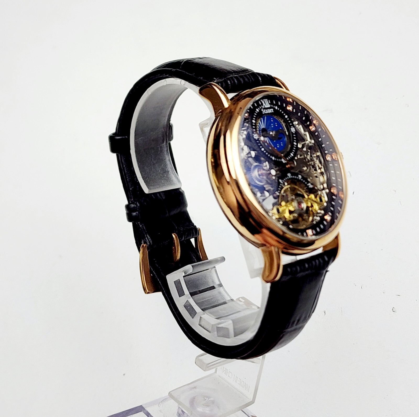 Men’s SKELETON AUTOMATIC Watch STAUER 46334. Phases Day/Night
