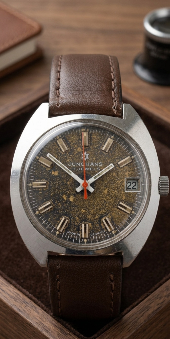 Rare Vintage Junghans 17 Jewels Cal. 620.52 Manual 1974 Tropical Patina Watch