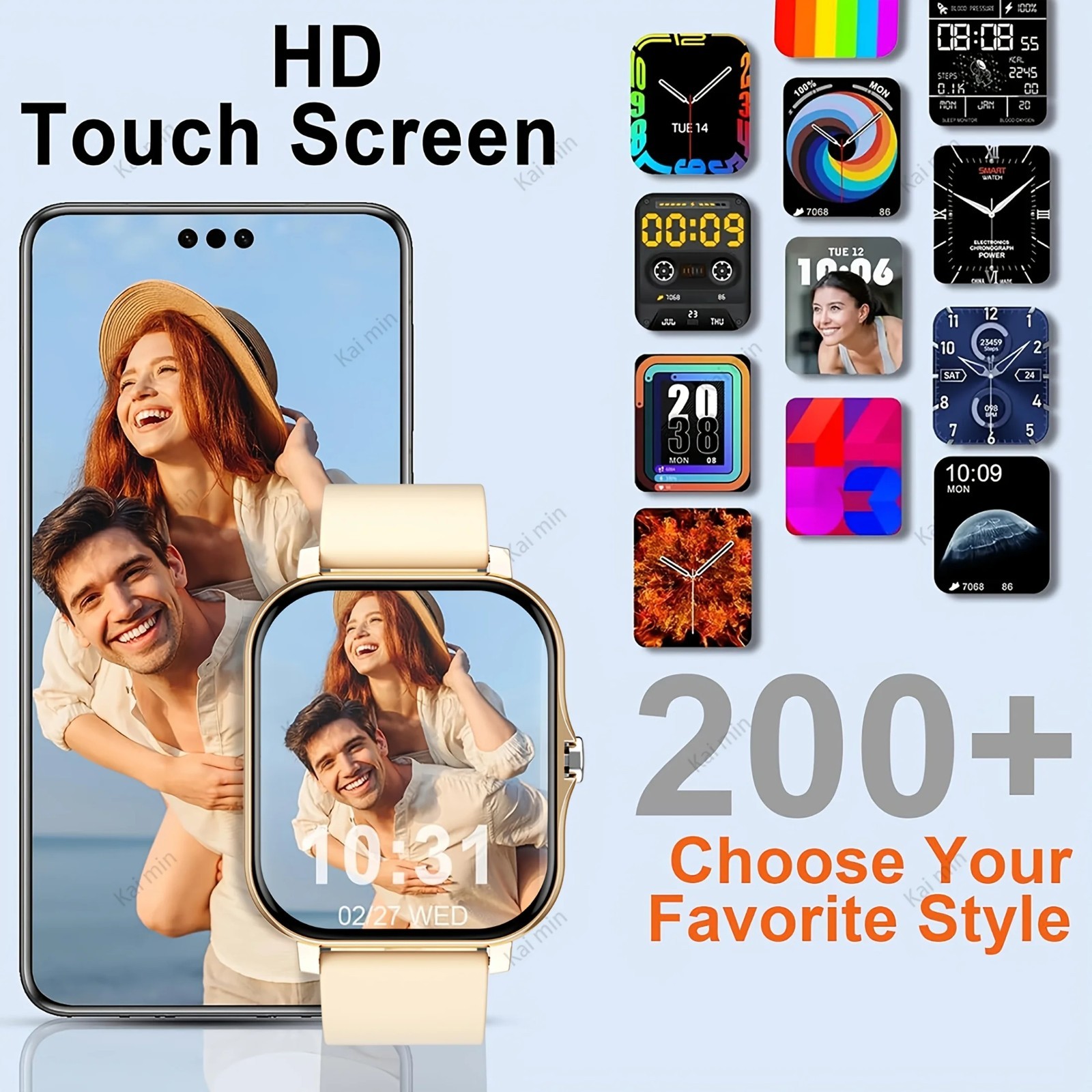 Smart Watch 1.83” Full Touch Display Bluetooth Call Fitness Tracker for Android