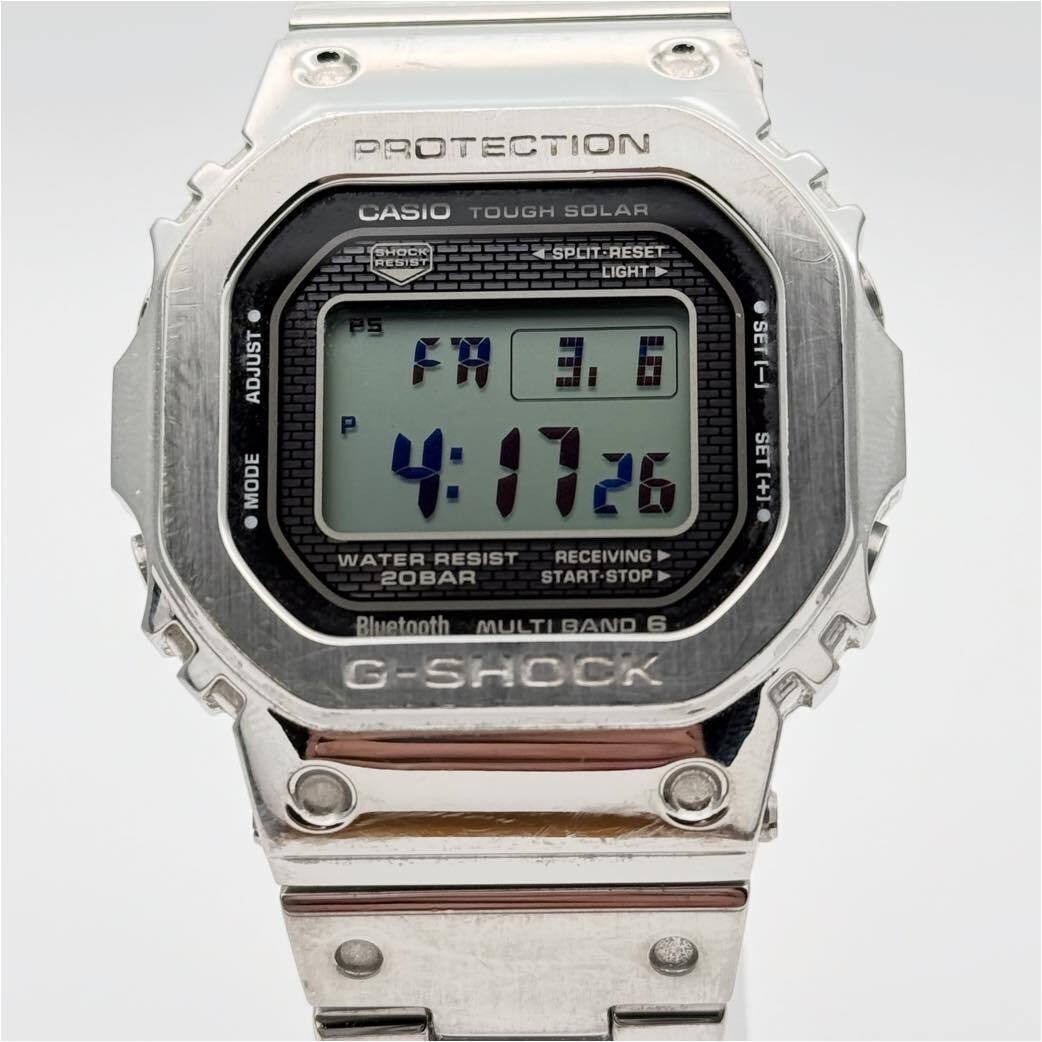 CASIO G-SHOCK GMW-B5000D-1JF Full Metal Solar Bluetooth Watch Men Black In hand