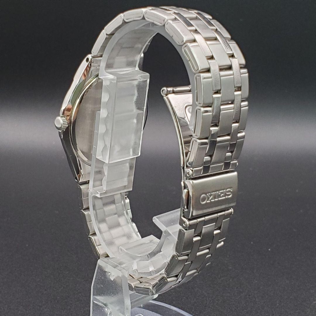 SEIKO New Battery Replacement Silver White Arabic Letters Men’s