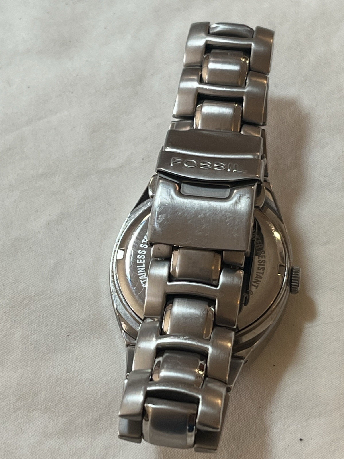 Fossil Blue Day/Date, Green Dial, Quartz Watch, Stainless, 38mm