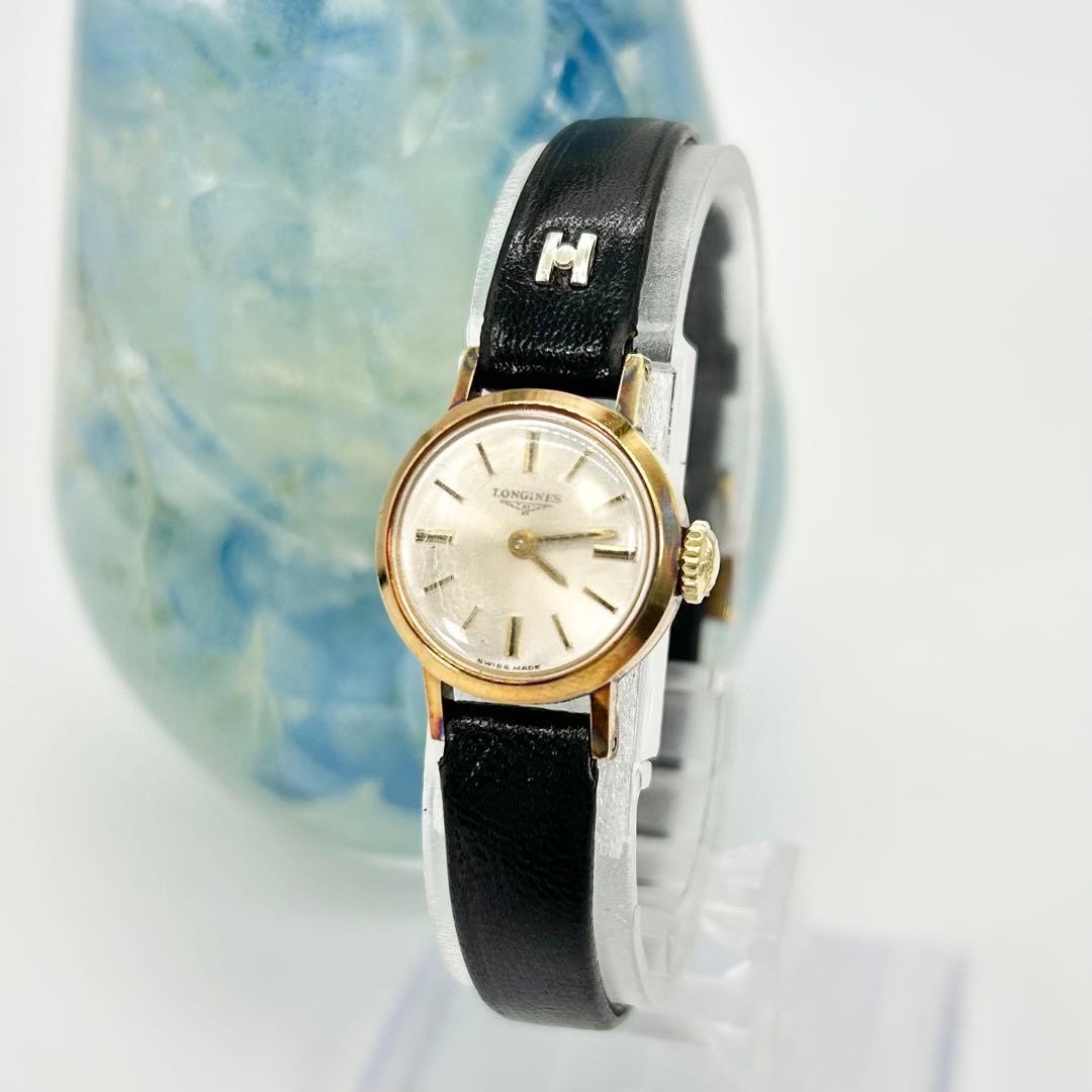 Longines Vintage Gold Manual Winding Watch approx 25cm case used