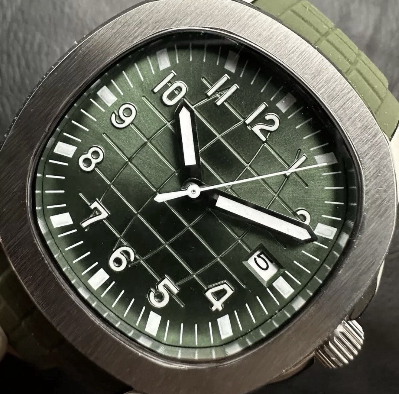 Custom 40mm “Aqua” Style Green Dial Mod Watch w/ NH35 Automatic
