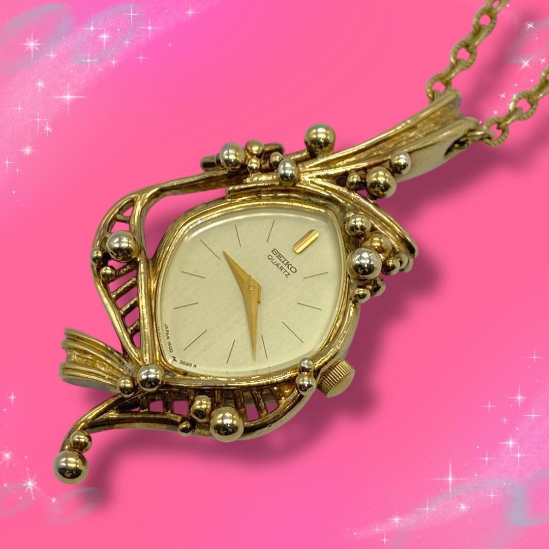 Vintage, rare, excellent condition, fully functional Seiko pendant watch (quartz