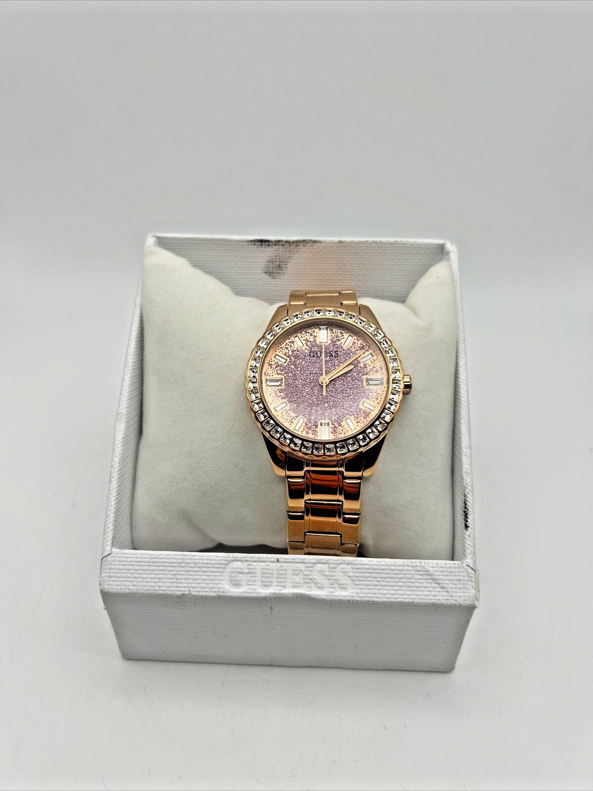 Guess GW0405L3 Ladies Glitter Burst Rose Gold Plated Watch GW0405L3