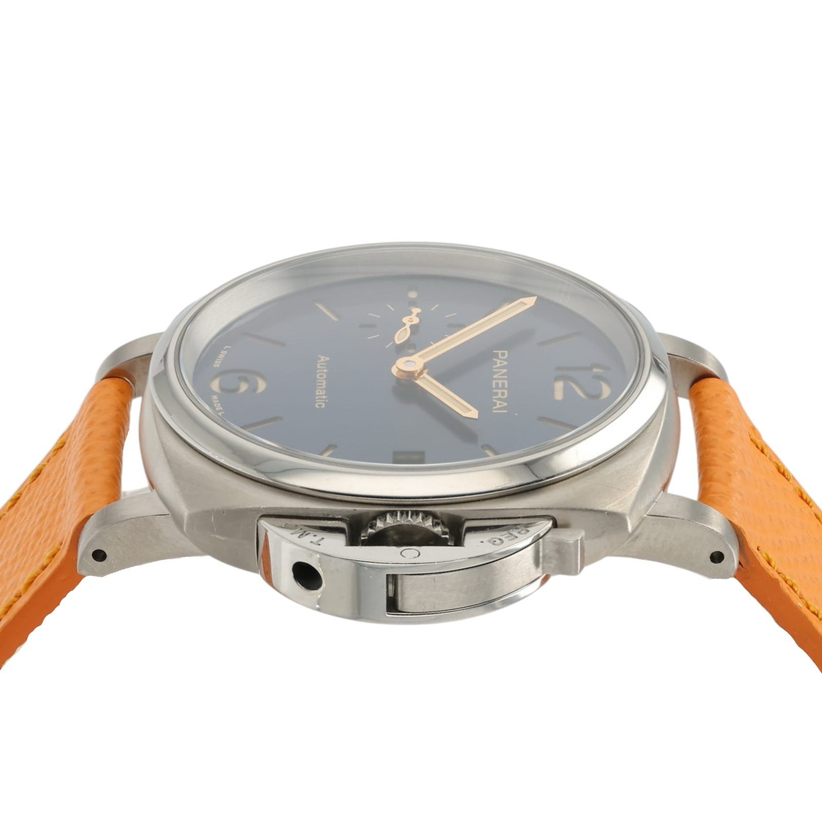 Panerai Luminor Blue Dial Titanium 38mm Automatic Movement Mens Watch PAM00926