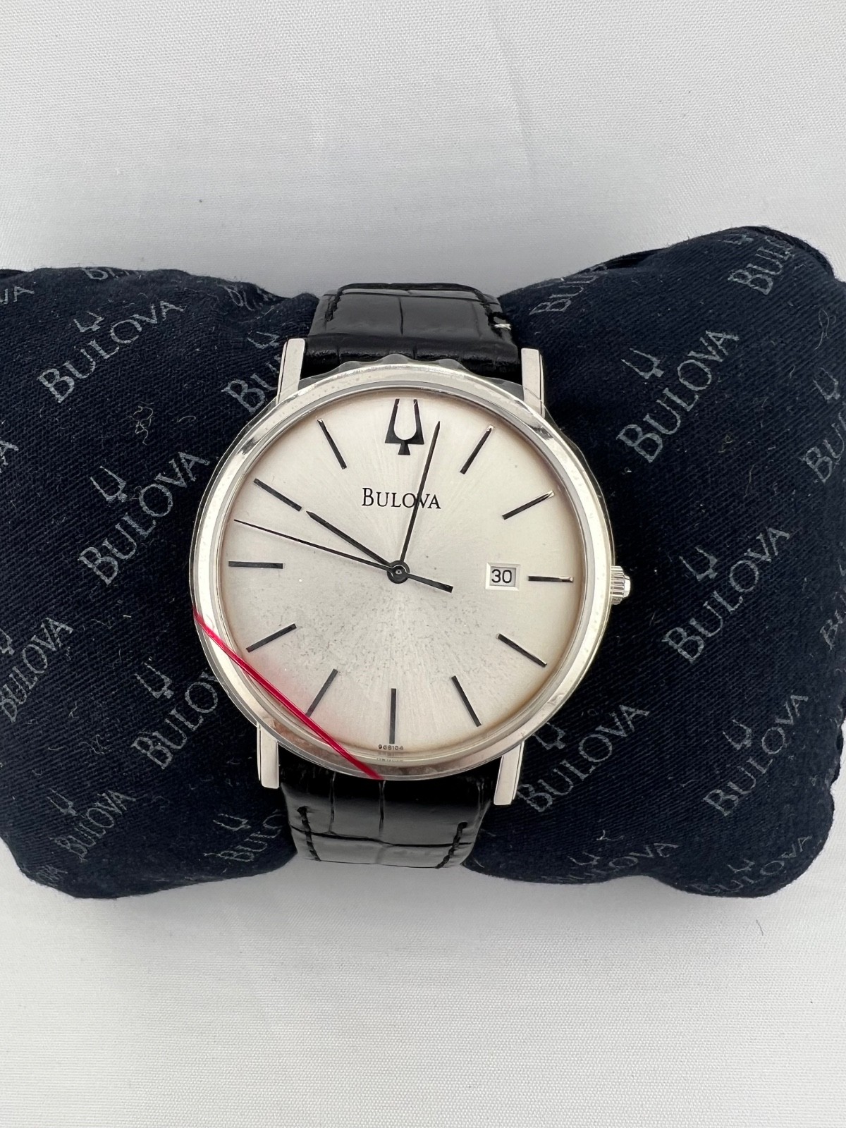 BULOVA Classic Vintage Design Quartz Watch, Model 96B104, Mineral Crystal, Date.