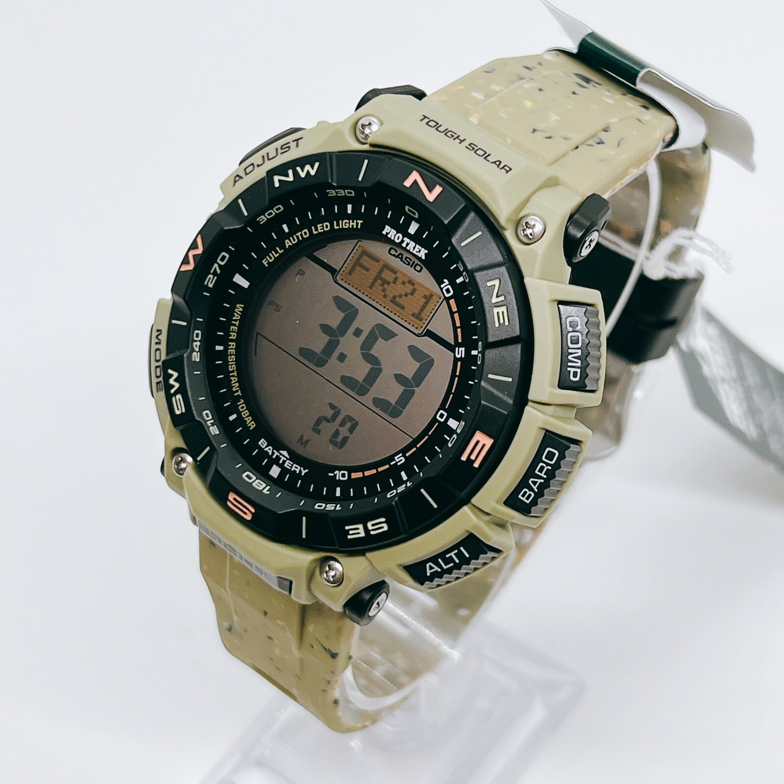 Casio Pro Trek PRG-340SC-5JF Tough Solar Men’s Watch Biomass Plastic From Japan