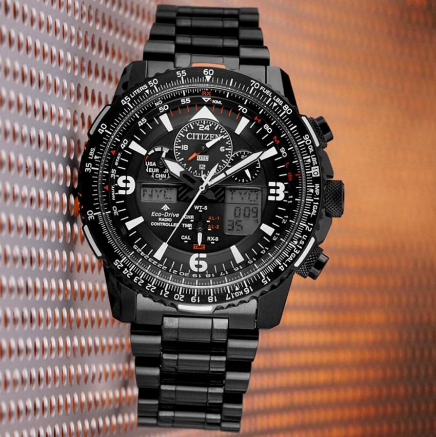 Citizen Promaster Skyhawk Black Dial Sapphire World Time Watch JY8075-51E