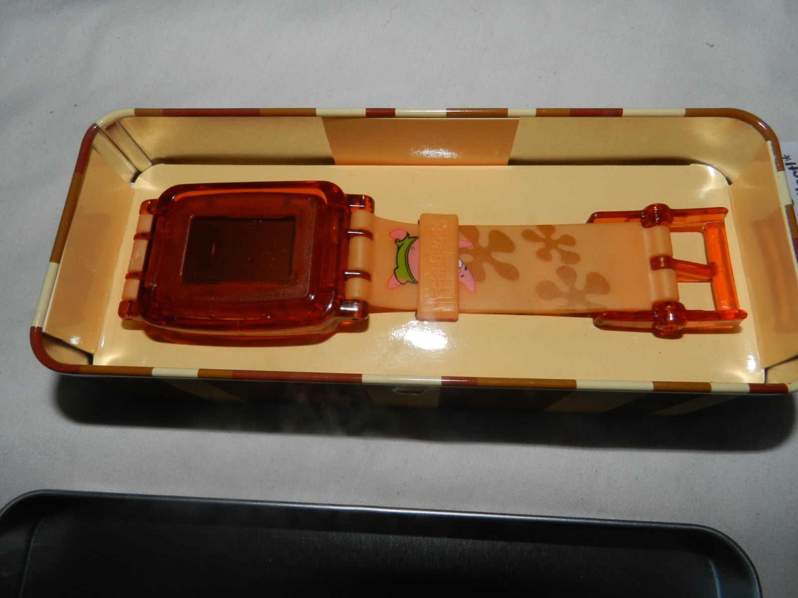 NEW Rare Sponge Bob Patrick Digital Watch In The Original Tin Case. Never Used