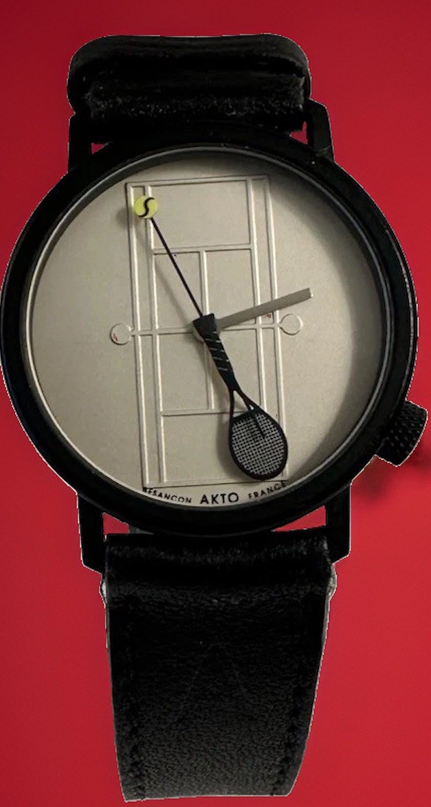 Rare Vintage AKETO AKTO Tennis Watch Mens 32mm France JC Mareschal New Battery