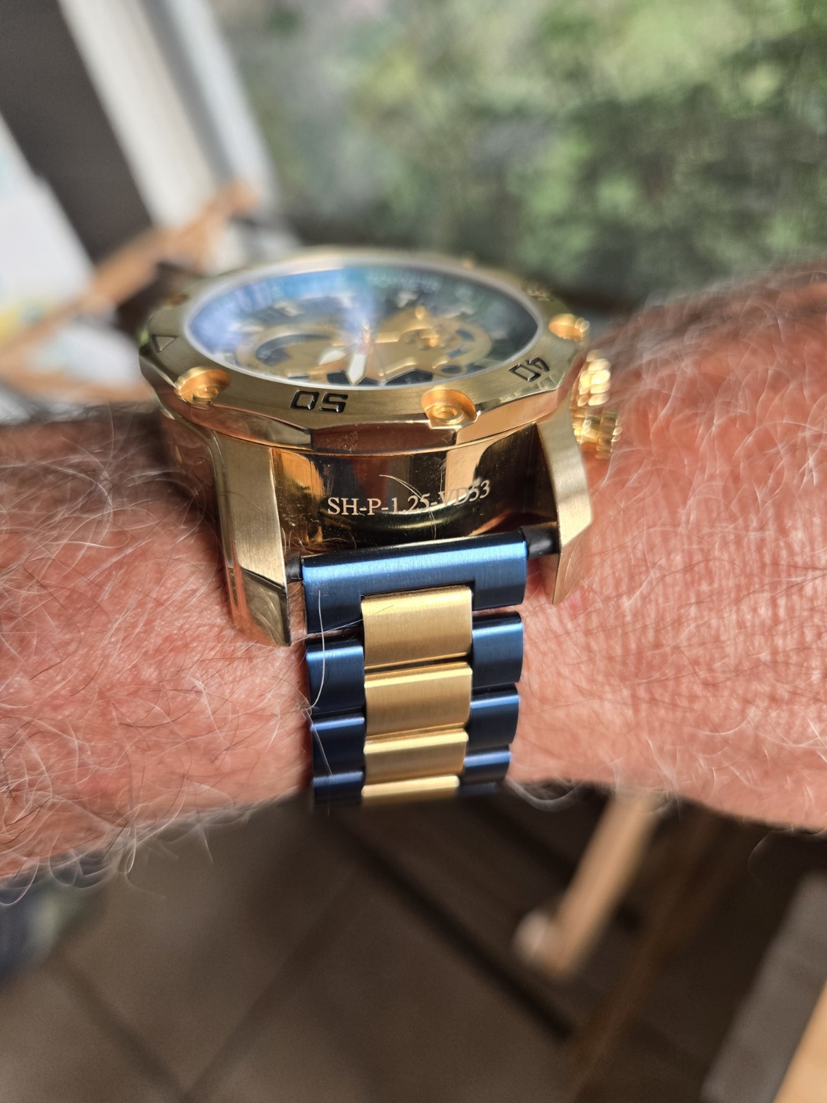 Two Brand New Bands! Invicta Pro Driver Scuba Chronograph Blue/Gold