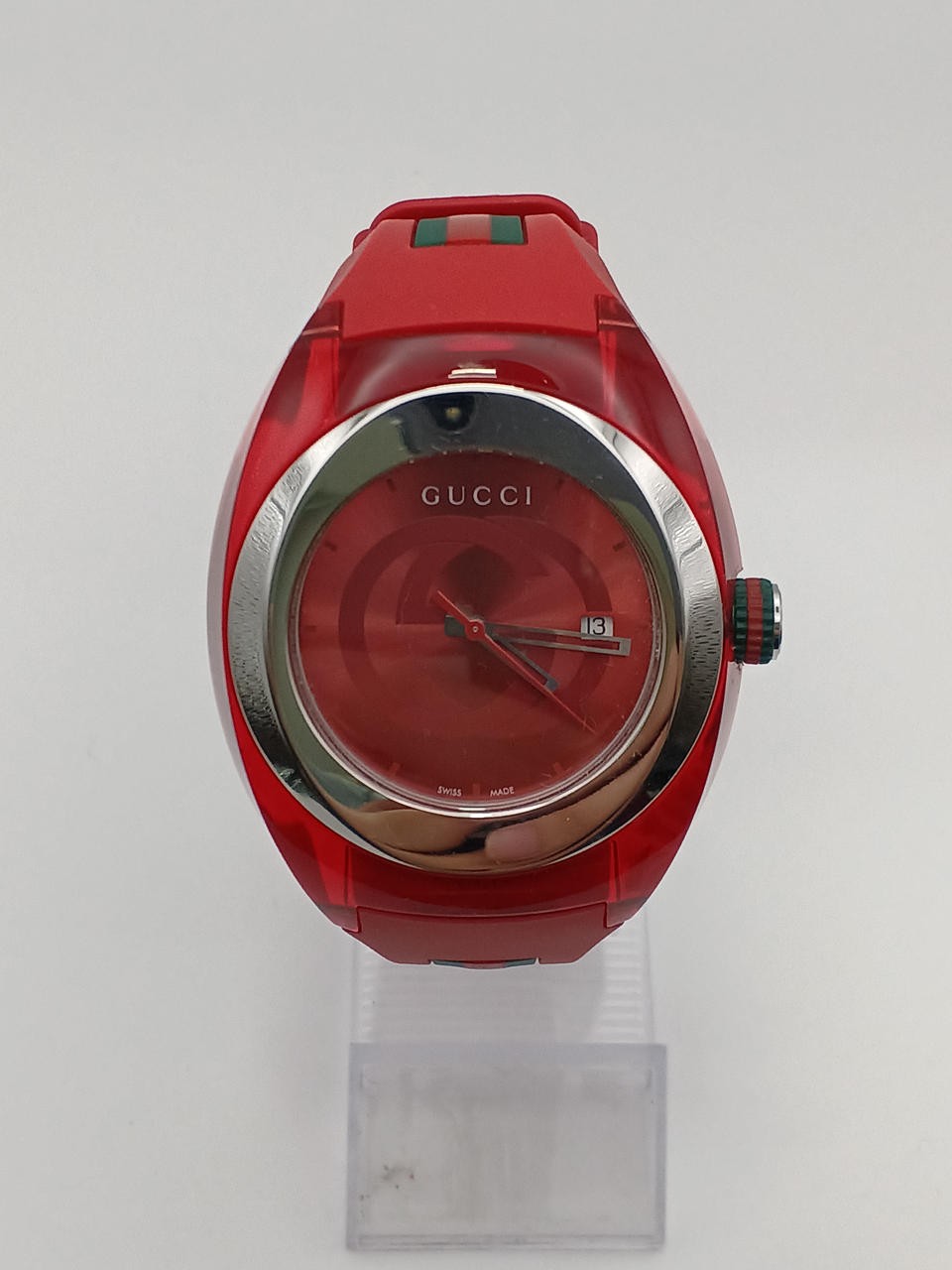 Gucci YA137103 Quartz Analog Watch Men 42mm Stainless Steel Authentic Excellent