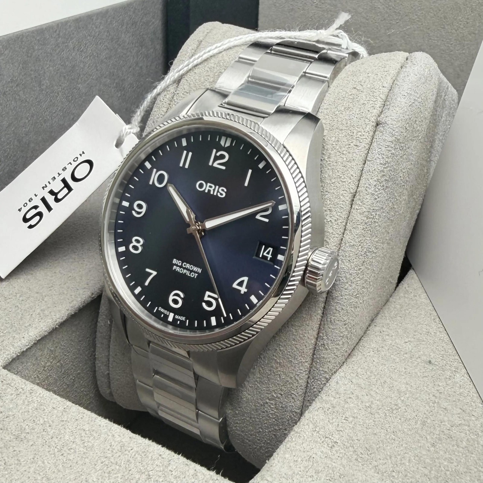 Oris Big Crown Propilot Date 41mm 01 751 7761 4065 Steel Blue Dial Watch