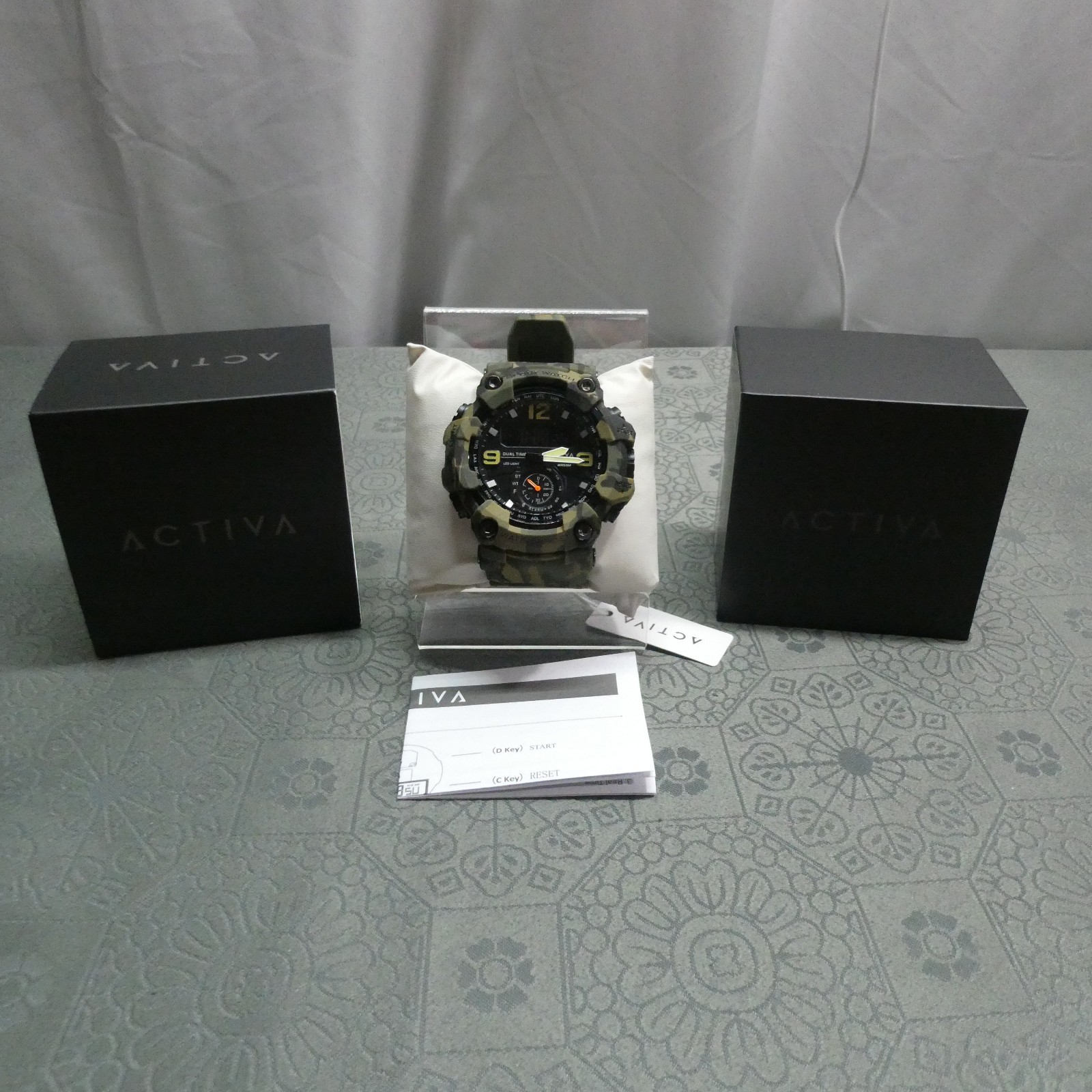 Activa X Invicta BlackOps Digital Mens Watch 56mm Camouflage Green (ACW1637-004)