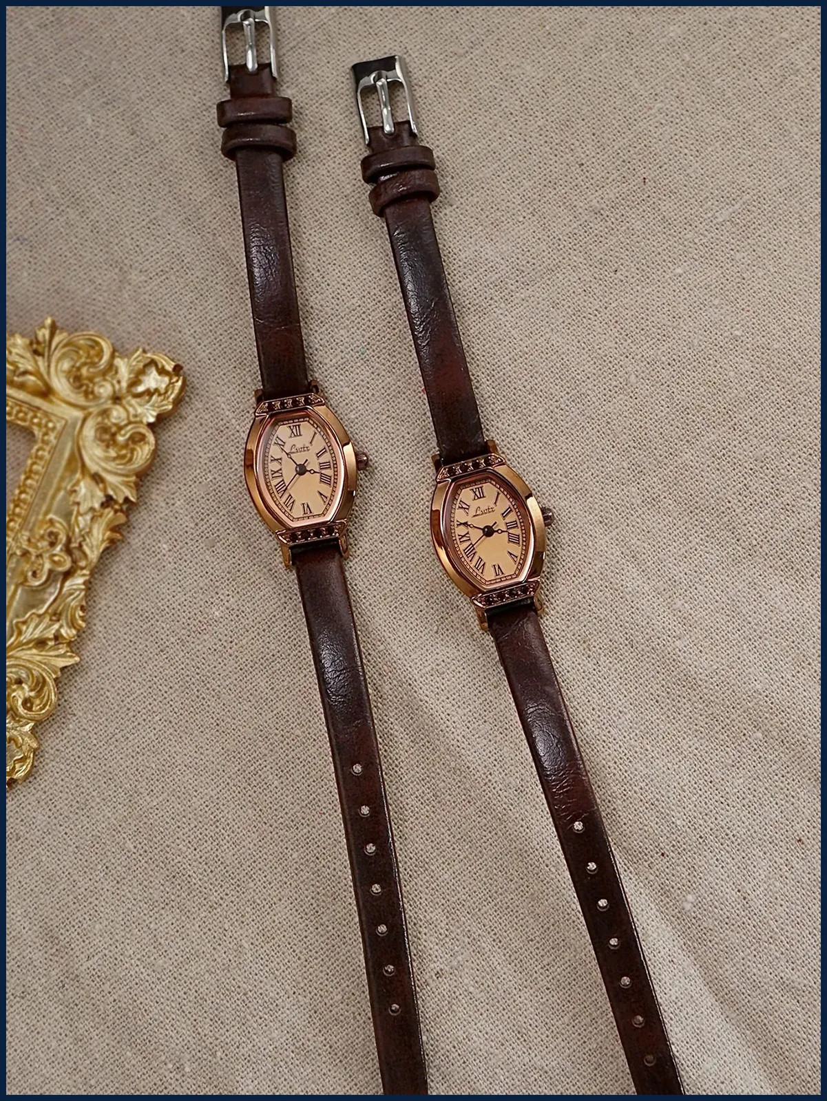 1 Piece of Retro Casual and Elegant Women’s Coffee Brown Belt Watch Fashionable