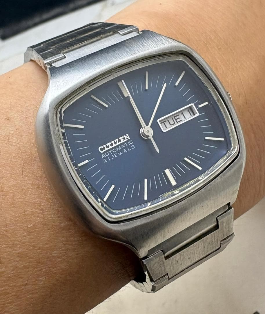 Citizen Square TV Gold Dial 37mm 18cm Running Operation Confirmed Serviced