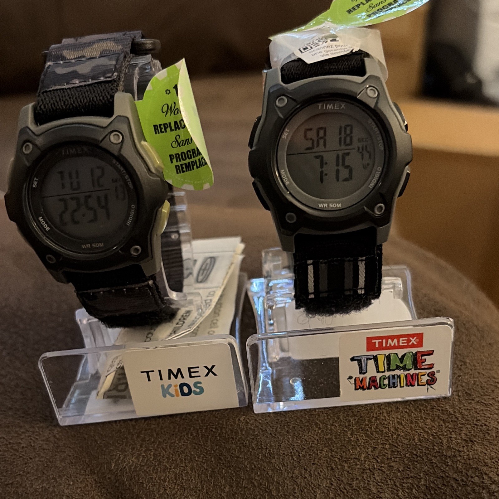 Timex Time Machines Kids Quartz Digital LCD Date/Day Nylon Strap WR 50m Lot 2