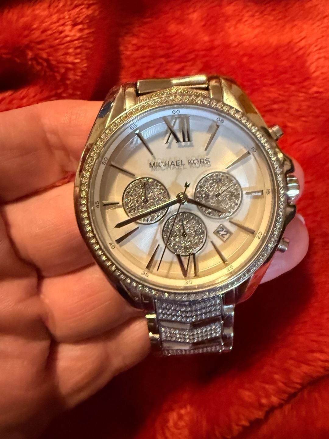 Michael Kors Whitney MK6728 Women’s Chronograph Stainless Steel Pavé Bracelet W