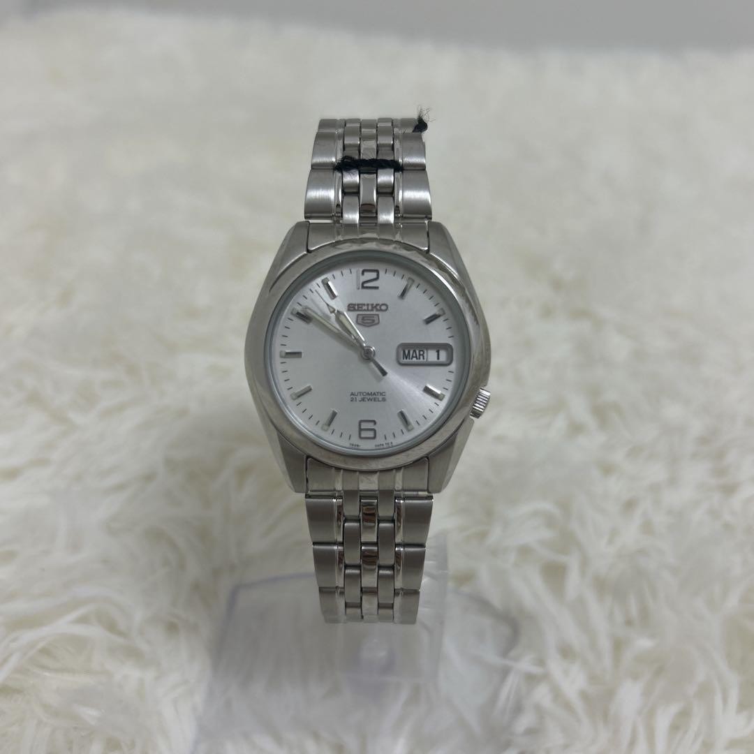SEIKO 5 automatic 7S26 01V0 silver working From Japan