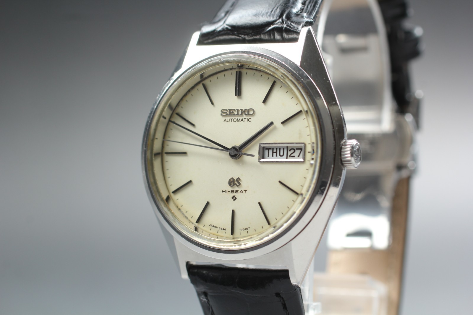 New Belt 【NEAR MINT】 1971 Grand SEIKO GS Hi-Beat 5646-7010 Automatic Men’s Watch