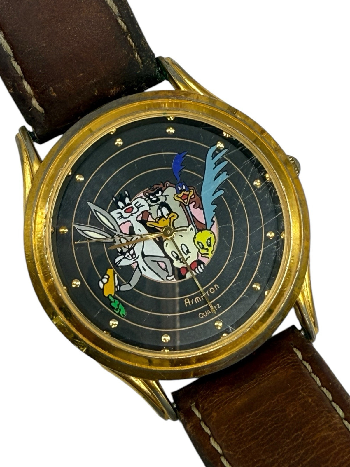 Vintage Looney Tunes Cast Tweety Bugs Duffy Armitron Watch New Battery
