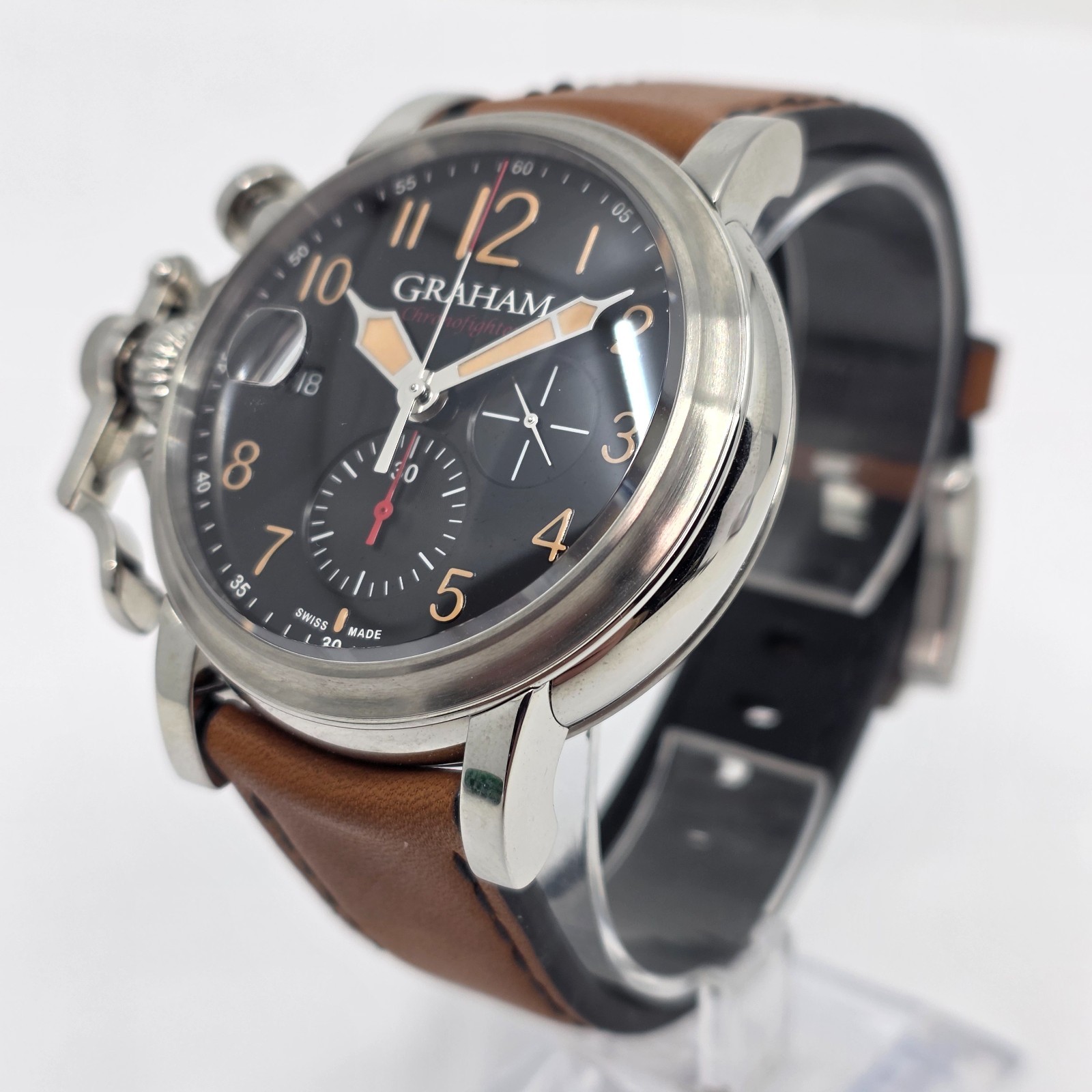 Graham Chronofighter Automatic Chronograph 47mm Stainless Steel Near Mint W/ Box