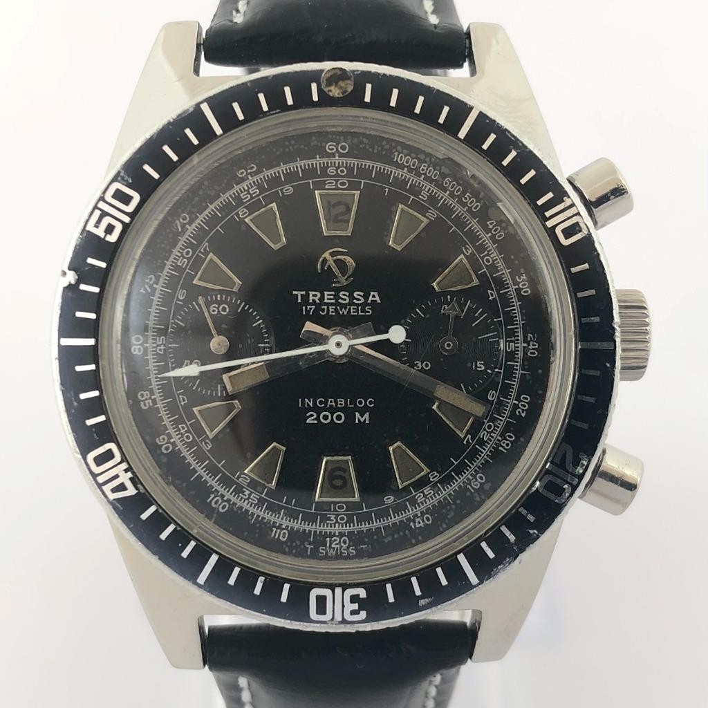 NO TARIFFS TRESSA CHRONOGRAPH REF 347 LARGE MANUAL WIND CAL L248 TURNING BEZEL