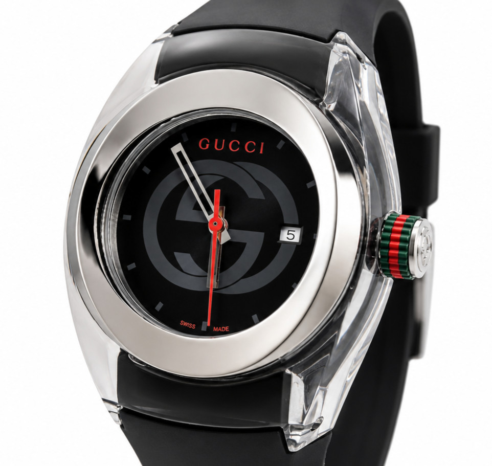 Gucci Sync 36 MM L Women’s Black Dial Rubber Band Watch – YA137301