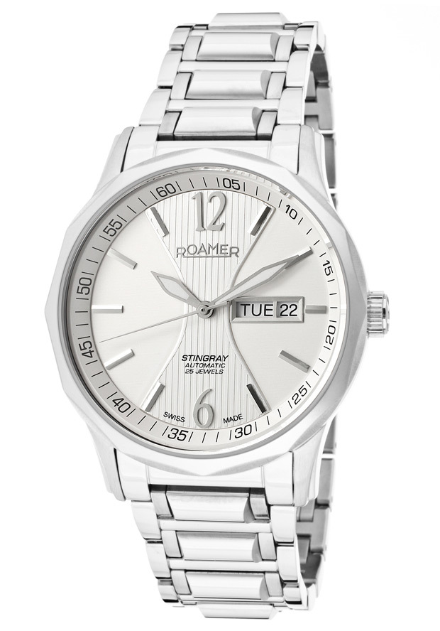 Roamer Stingray III Swiss Made Men’s Automatic Watch Silver Dial $1600 NEW