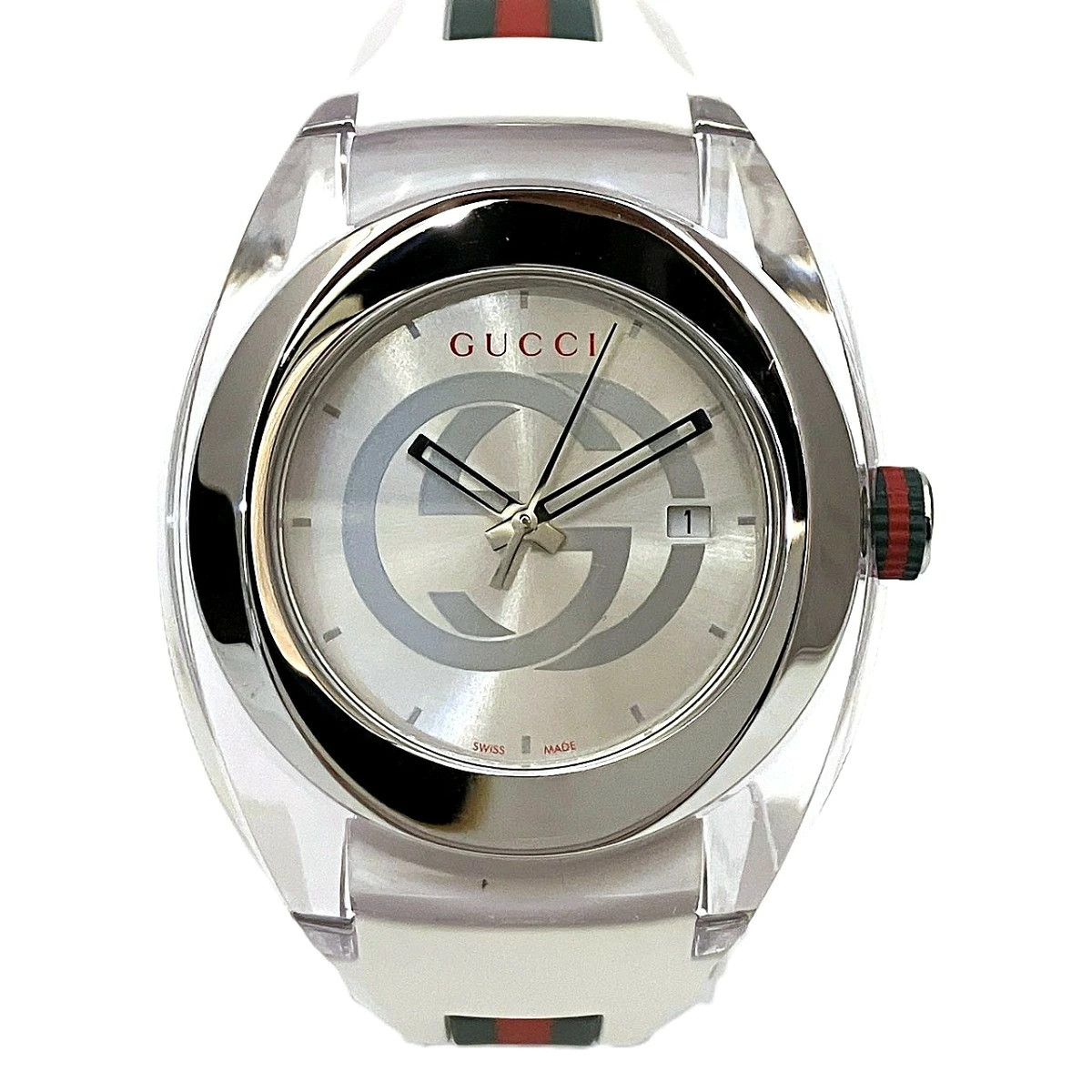 Gucci Sherry Sync 137.1 Stainless Steel 46.2mm Silver Dial Quartz Men’s #WPW602