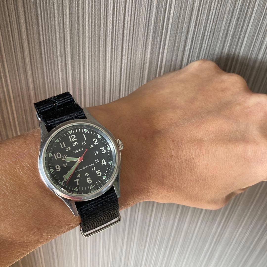 Timex J.Crew Collaboration Rare Classic Watch Black Nylon Strap