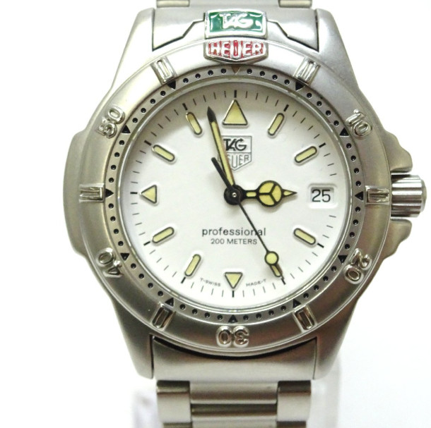 RARE!! [NEAR MINT] Tag Heuer Professional WF1212-K0 Watch Quartz 34mm Date Japan