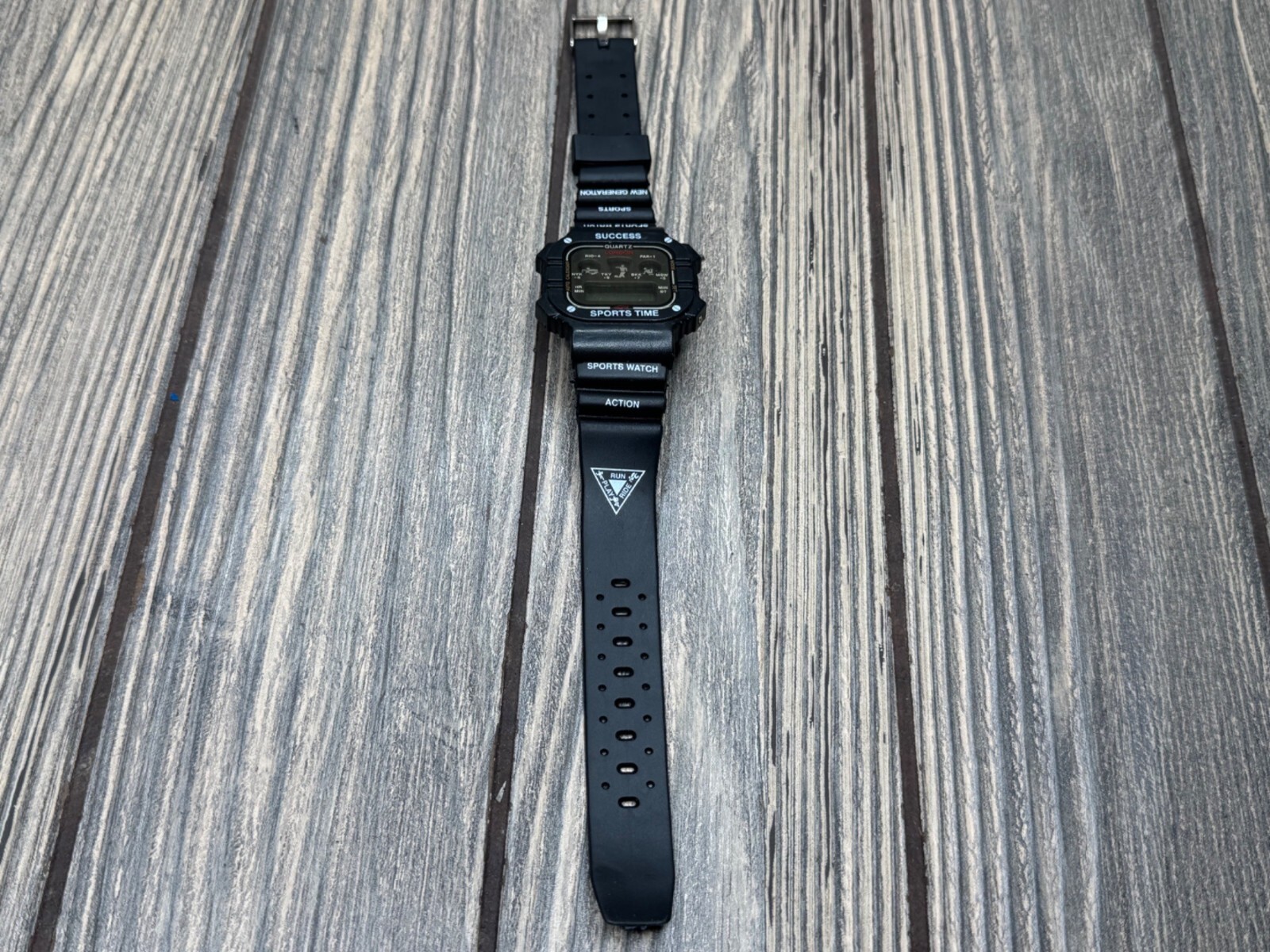 Success Quartz Digital Sports Watch Black With Action Band & Multiple Time Zone