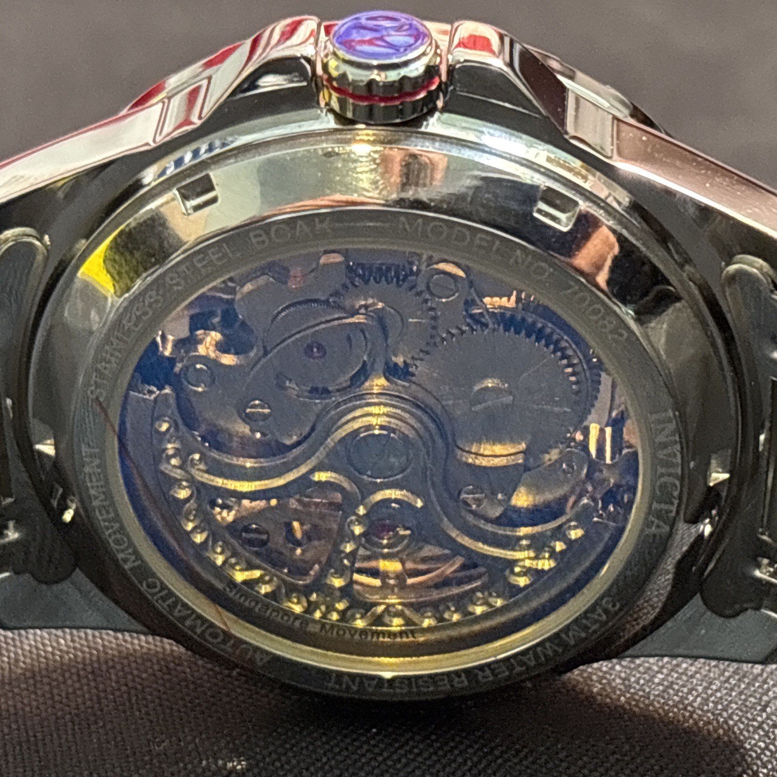 Invicta Racing Interpoint Automatic 43.5mm SS Mens Skeleton Watch 70082
