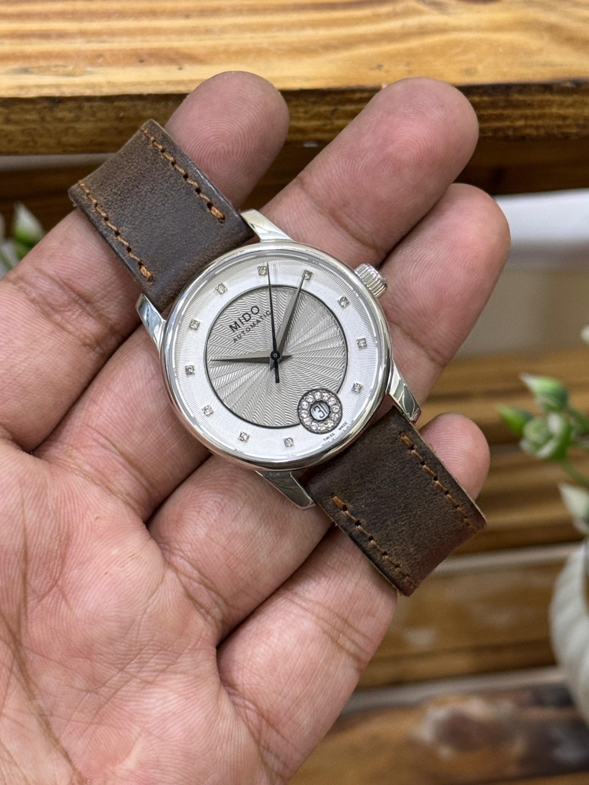 Mido Automatic Silver and white Dial Unisex Watch Swiss ETA 2824 Stainless steel