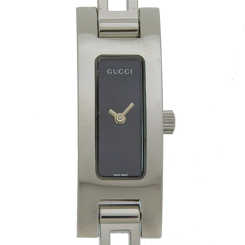 GUCCI GUCCI 3900L Watch SS Quartz Analog Ladies Black Dial I213024048 Used