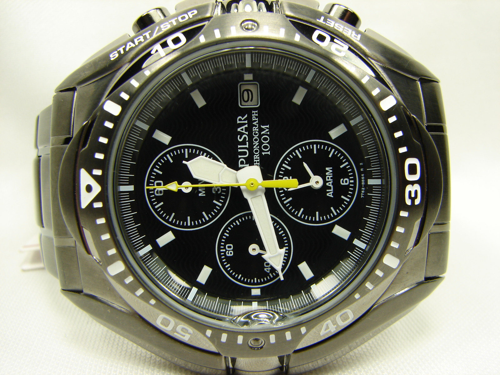 Mens PULSAR 7T62-X164 Chronograph / Alarm Watch with Defect