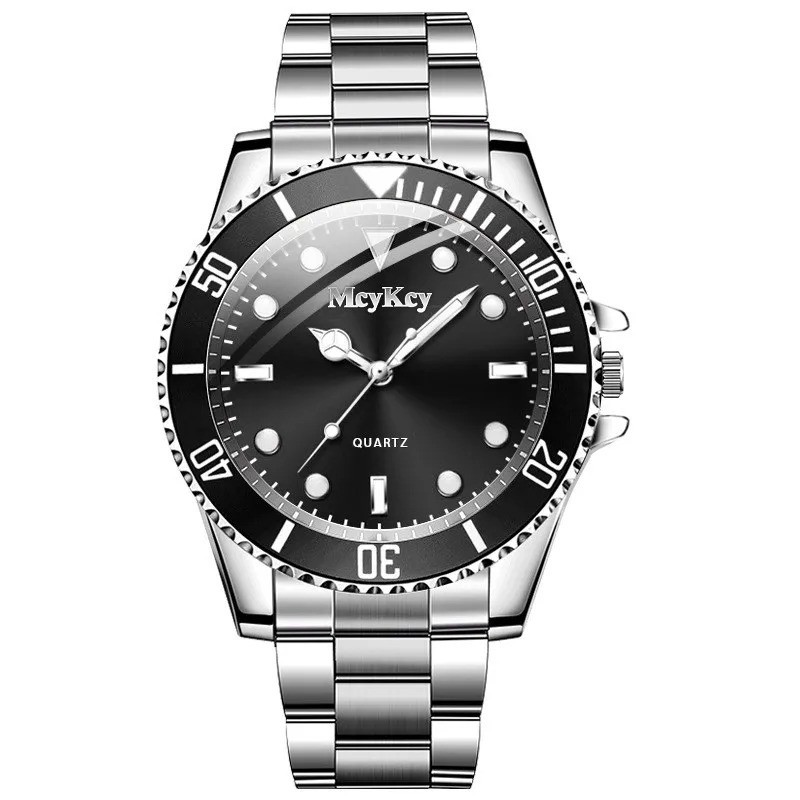 Luxury Men’s Business Watch Stainless Steel Band Quartz Calendar Casual Sports W