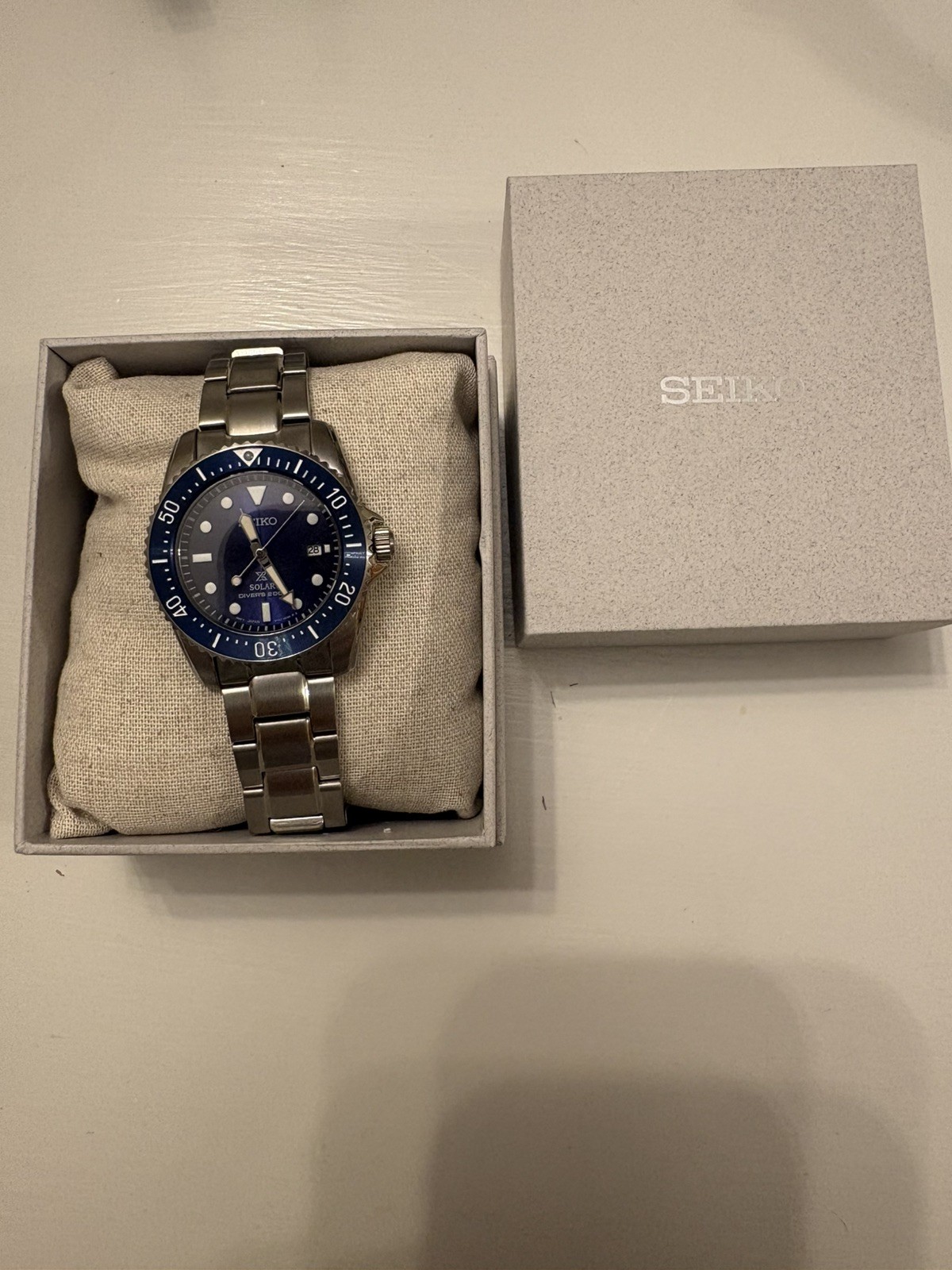Seiko Prospex Sea SNE585 Blue Dial Men’s Solar Diver Watch 38.5mm