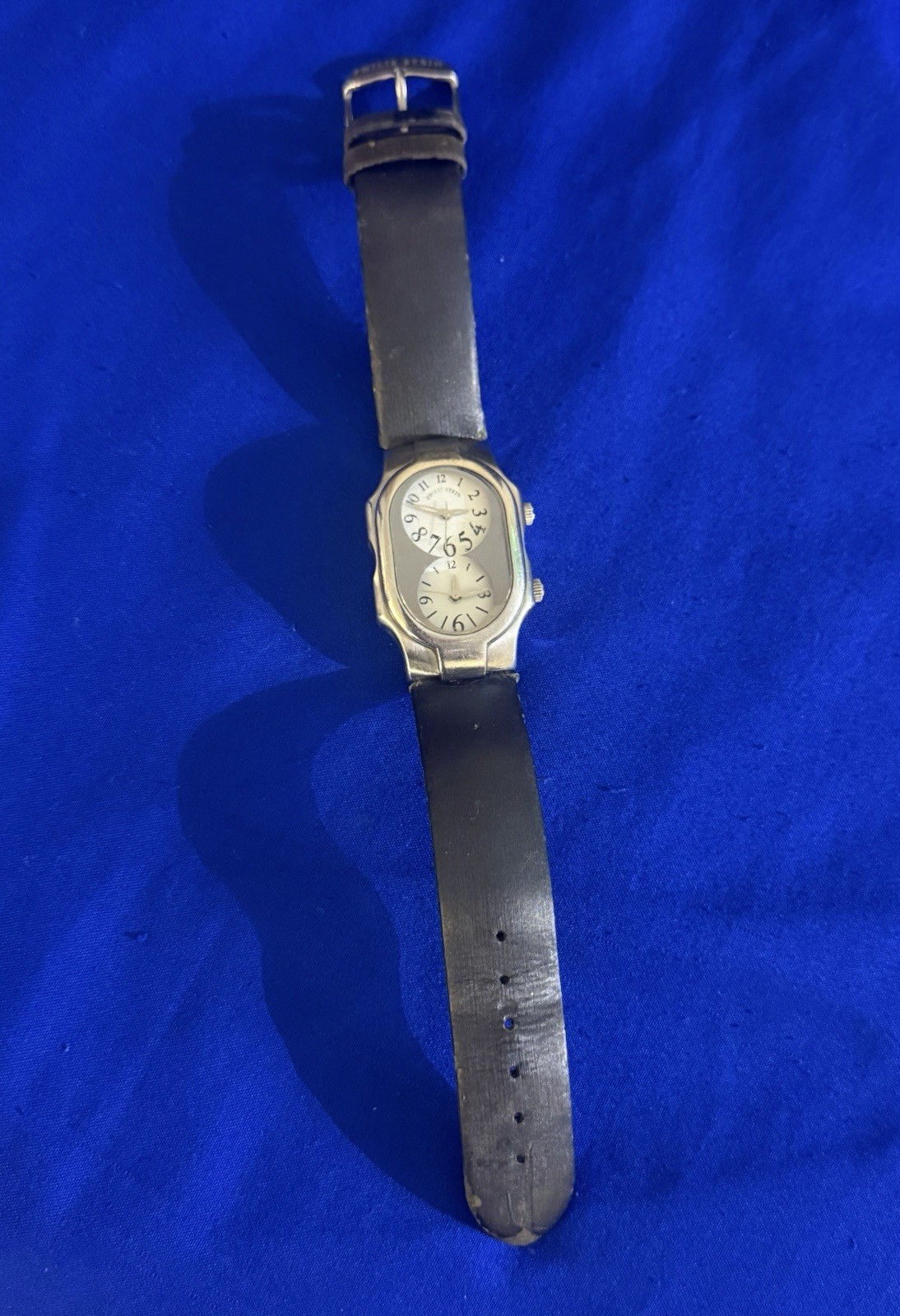 Philip Stein Signature Dual Time Zone Watch W/ Original Band ~ New Batteries