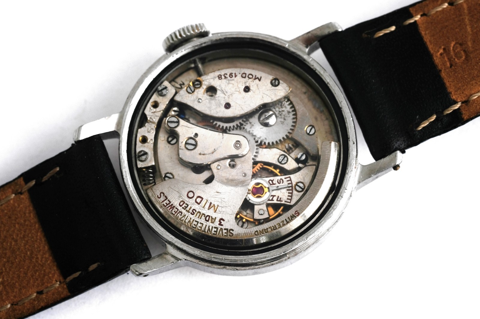 Vintage Mido Multifort Extra, gold bezel, automatic, two-tone dial, 29 mm diamet